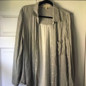 Anthropologie Cloth & Stone Striped Button Up